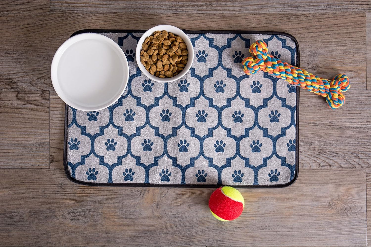 Nautical Blue Cat Bowl – Small Ceramic Dish for Daily Feeding
