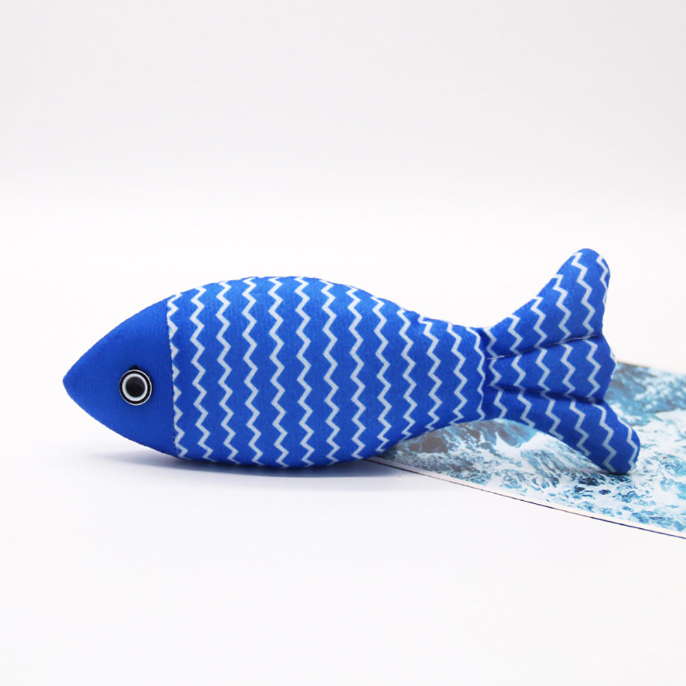 Catnip Fish Kicker Toy with Crinkle Sound