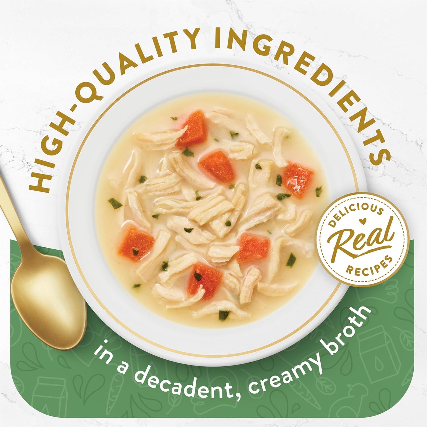 Purina Senior Creamy Chicken Cat Food Broth Topper – 1.4 oz x 16 Pack