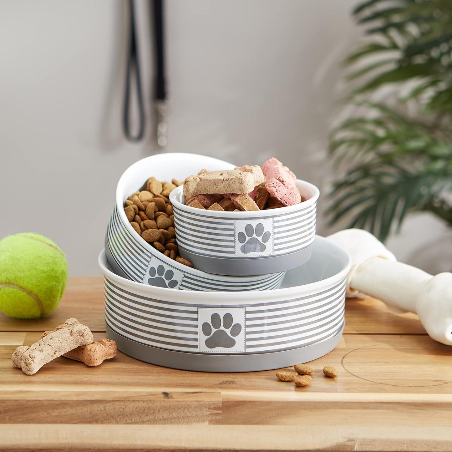 Ceramic Pet Bowls – Medium Duo for Cats & Small Dogs