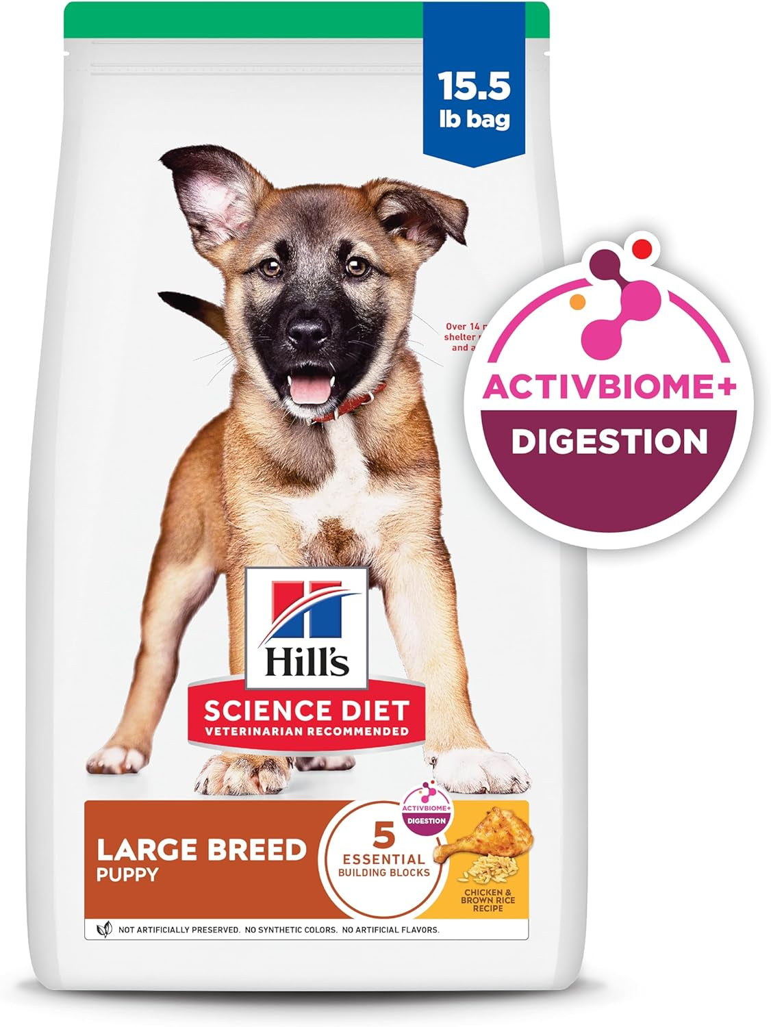 Large Breed Puppy Chicken & Brown Rice Dry Dog Food – 15.5 lb