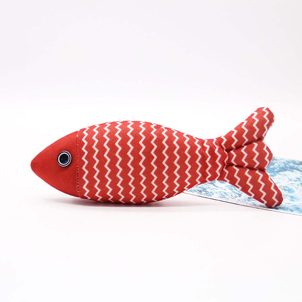 Catnip Fish Kicker Toy with Crinkle Sound