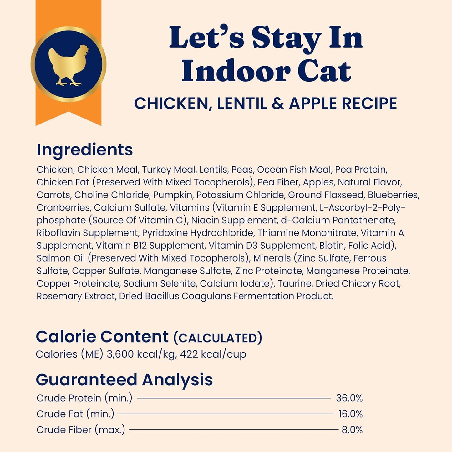 Indoor Chicken Cat Food – Grain-Free – 12 lb