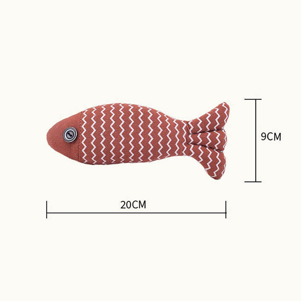 Catnip Fish Kicker Toy with Crinkle Sound