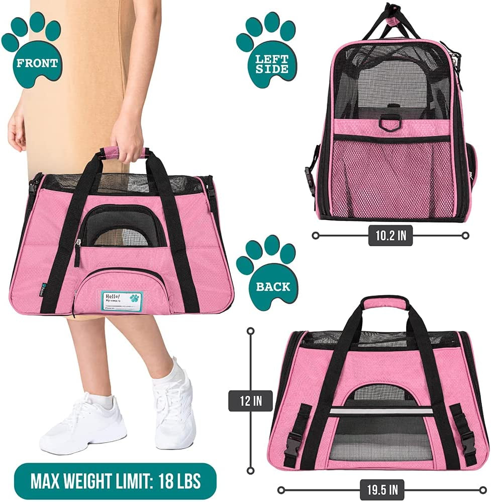 Pink Pet Carrier Bag – Airline-Approved & Travel-Ready