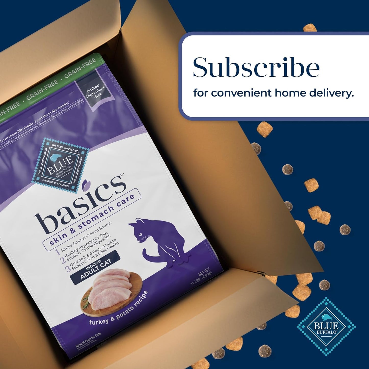 Basics Turkey & Potato Grain-Free Indoor Dry Cat Food – 11 lb