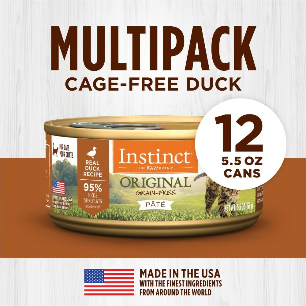 Original Duck Pâté Grain-Free Wet Cat Food – 5.5 oz x 12 Pack