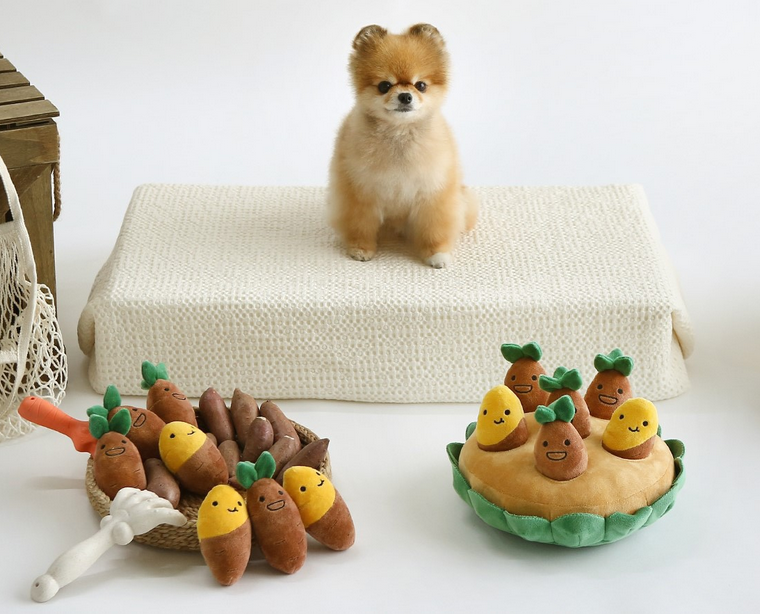 Sweet Potato Squeaky Toy – Cute & Chewy Fun