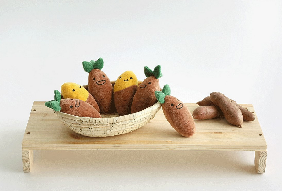 Sweet Potato Squeaky Toy – Cute & Chewy Fun