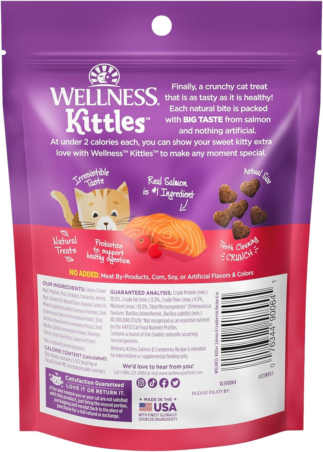 Crunchy Salmon & Cranberry Cat Treats – 6 oz