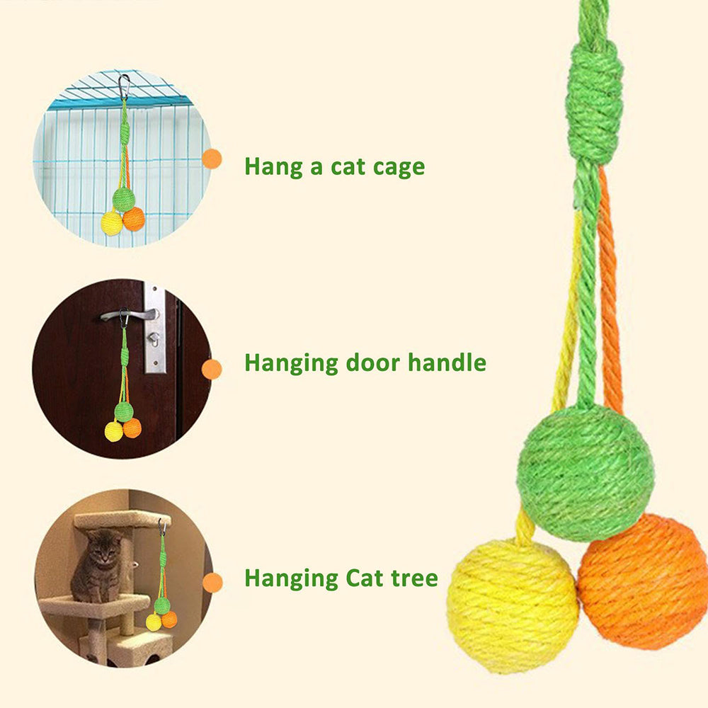 Sisal Hanging Cat Scratcher Set (3 pcs)