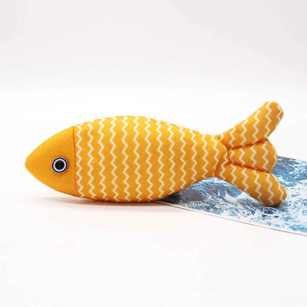 Catnip Fish Kicker Toy with Crinkle Sound