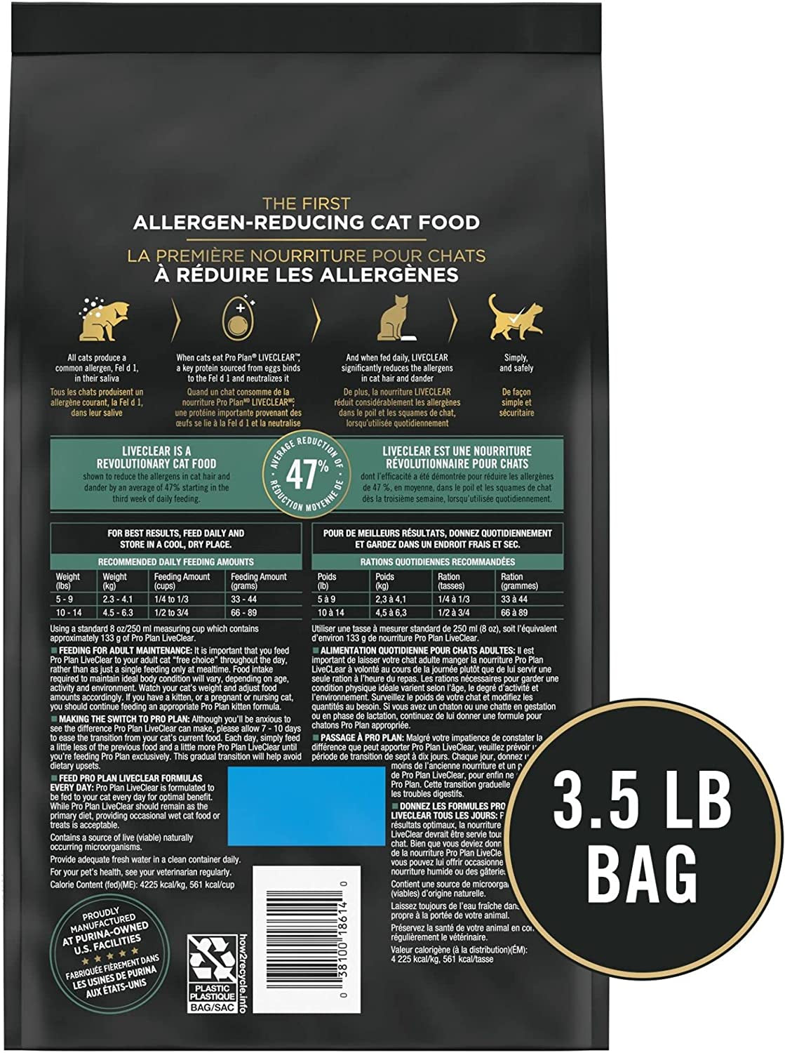 Purina Pro Plan LiveClear Salmon & Rice Dry Cat Food – 3.5 lb