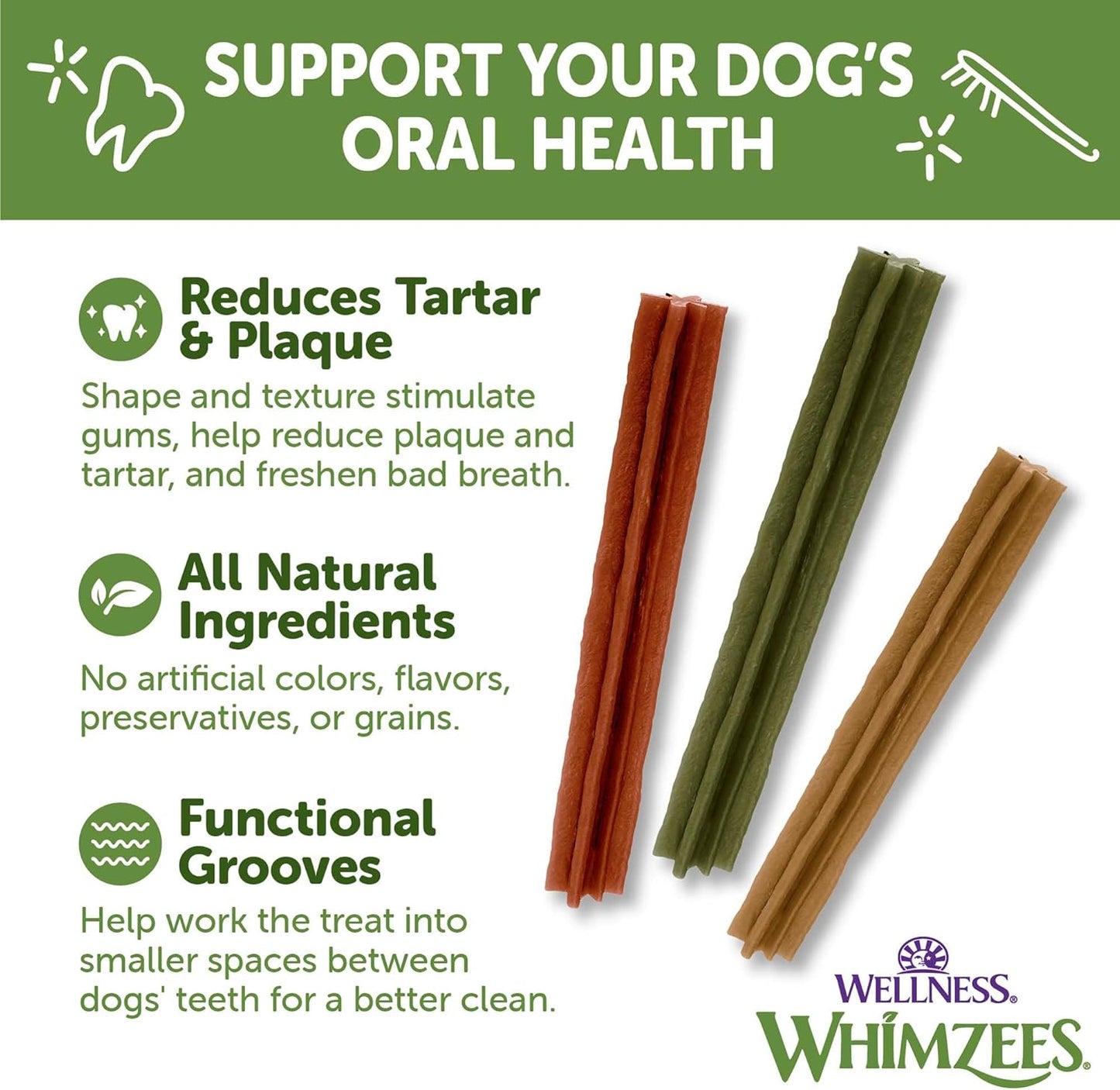 Wellness Dental Stix – Dog Chews for Clean Teeth (14 Count)