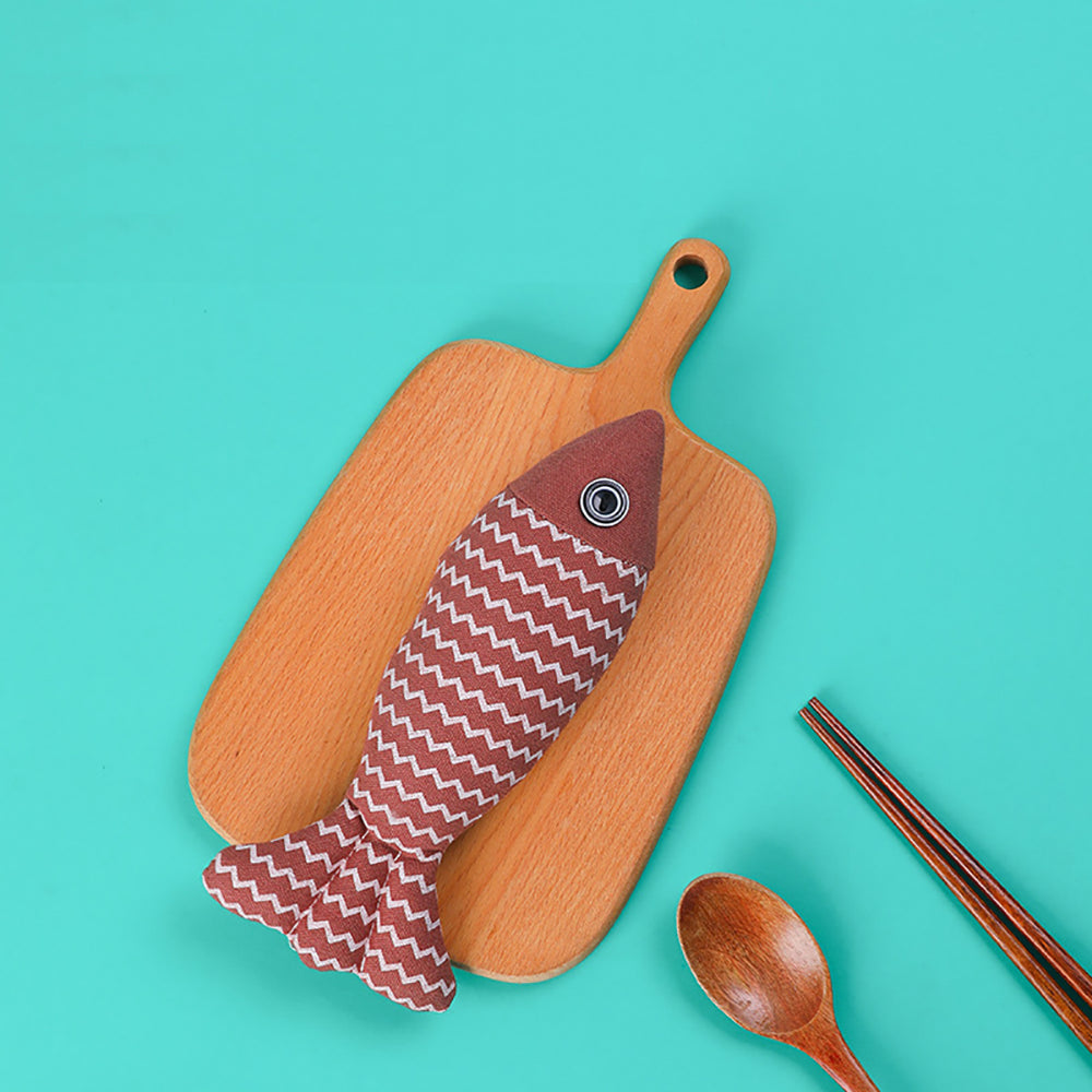 Catnip Fish Kicker Toy with Crinkle Sound