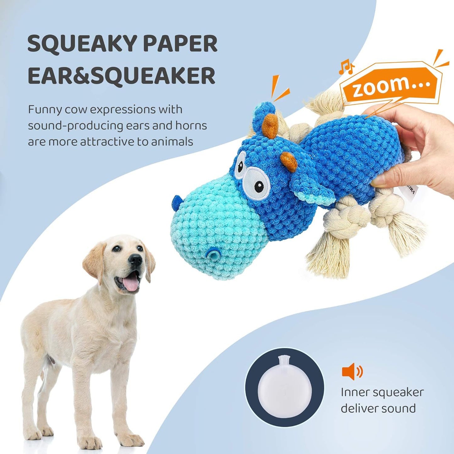 Tough Squeaky Toy for Power Chewers