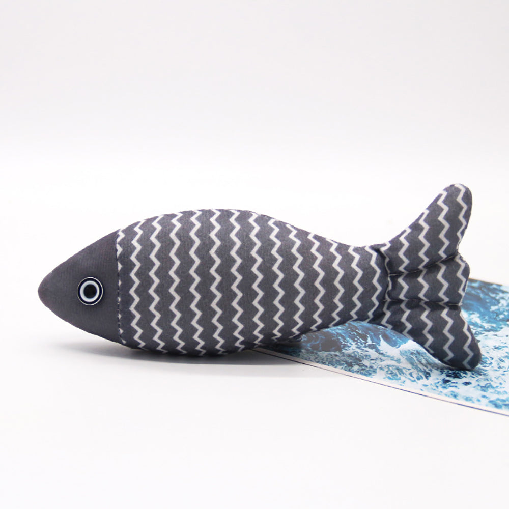 Catnip Fish Kicker Toy with Crinkle Sound
