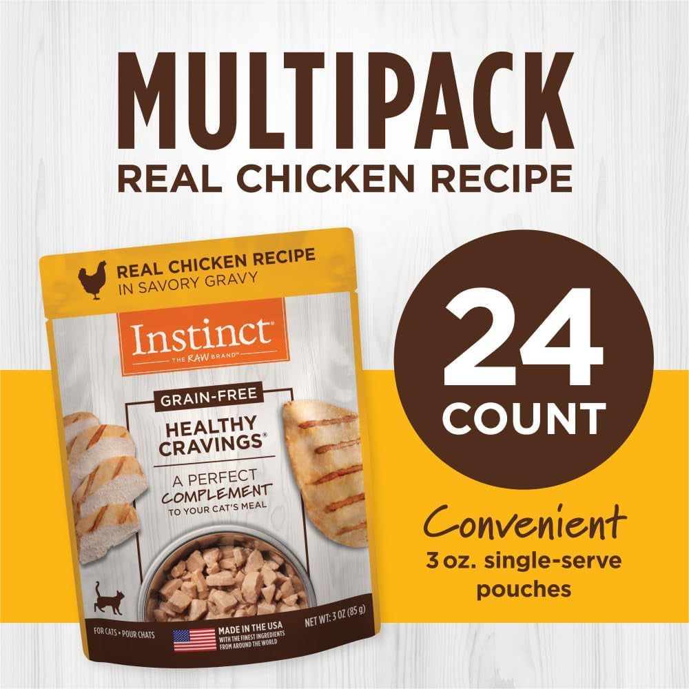 Instinct Healthy Cravings Chicken Wet Cat Food – 3 oz (24 Pack)