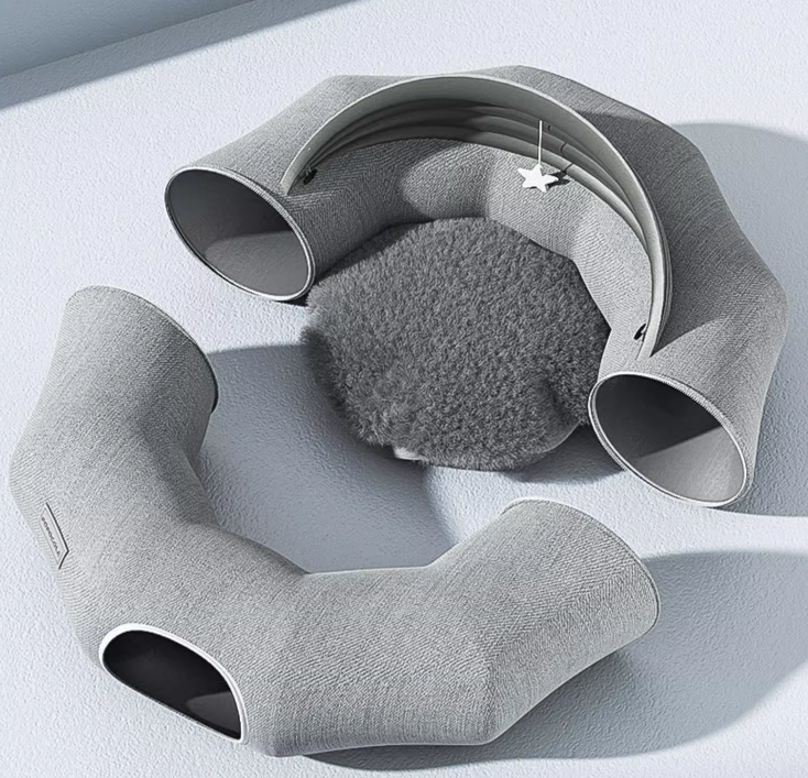 Donut Cat Tunnel – Foldable Play & Hideaway Fun