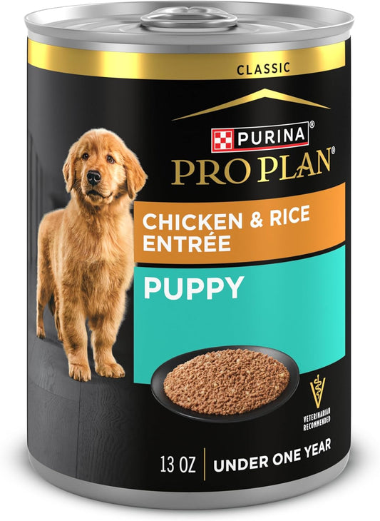 Classic Chicken & Rice Puppy Pâté Wet Dog Food – 13 oz x 12 Pack