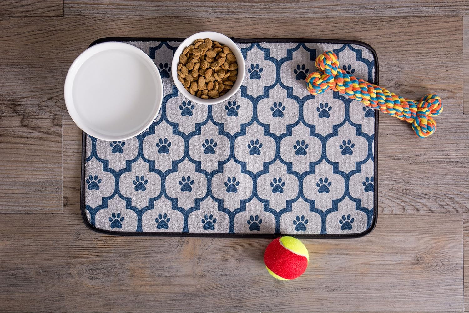 Nautical Blue Cat Bowl – Small Ceramic Dish for Daily Feeding
