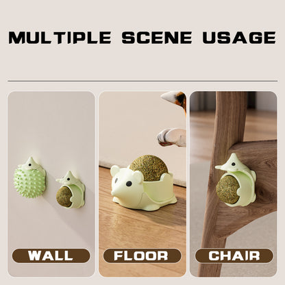 Cat Wall Corner Groomer – Self-Massaging Brush with Catnip Slot