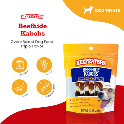 Beefeater Chicken, Liver & Sweet Potato Dog Chew Kabobs – 10 oz