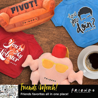 Central Perk Mug Dog Toy – Plush, Rope Handle