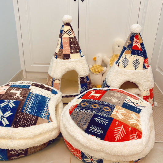 Lamb Fleece Cat Nest – Warm & Fuzzy