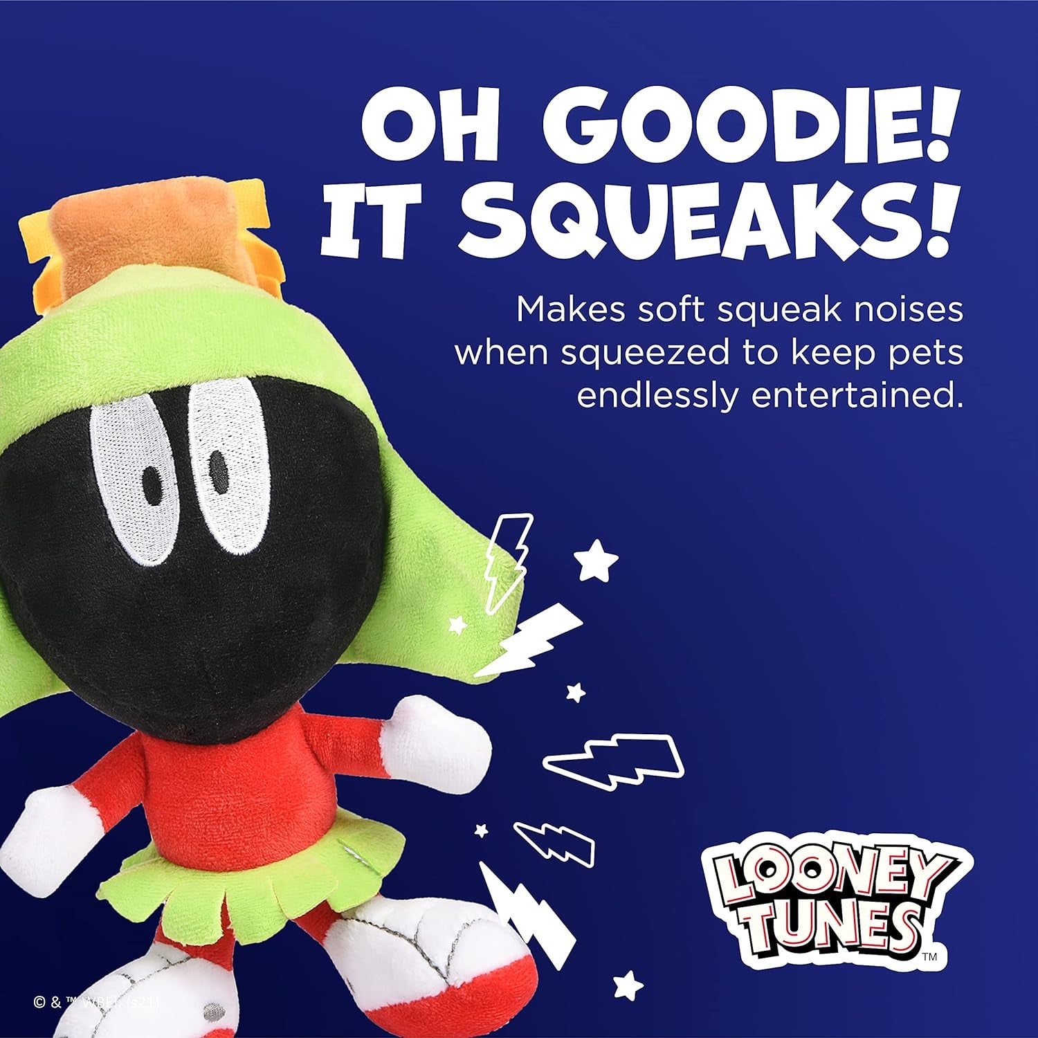 Marvin the Martian Dog Toy – Plush Squeaky Fun for All-Sized Pups