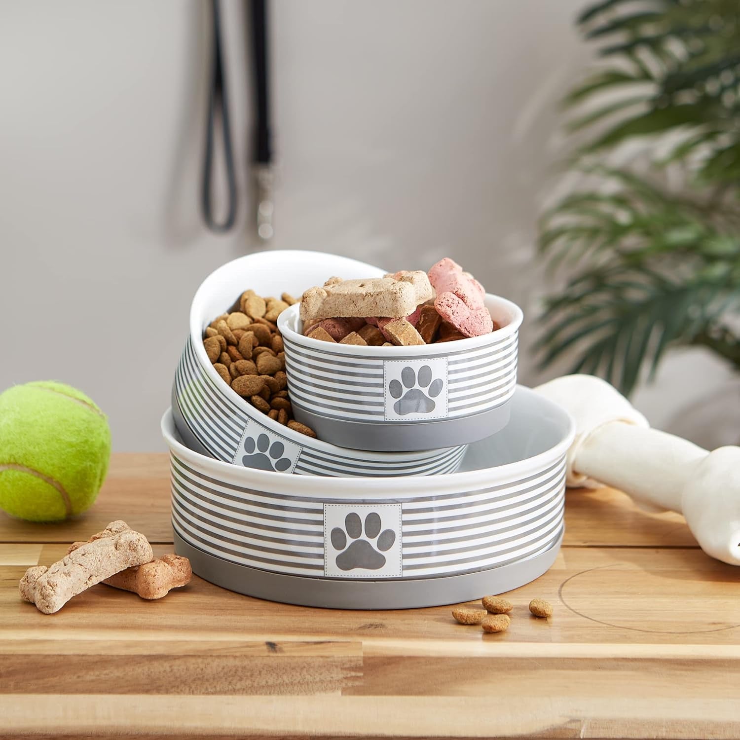 Ceramic Pet Bowls – Medium Duo for Cats & Small Dogs