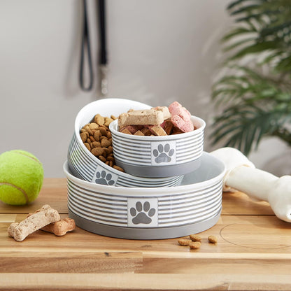 Ceramic Pet Bowls – Medium Duo for Cats & Small Dogs