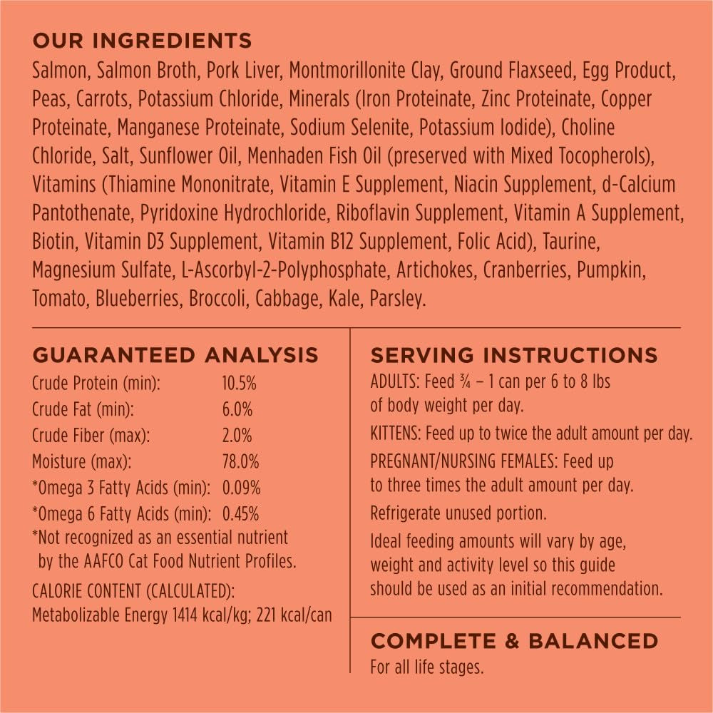 Original Salmon Grain-Free Wet Cat Food – 5.5 oz x 12 Pack