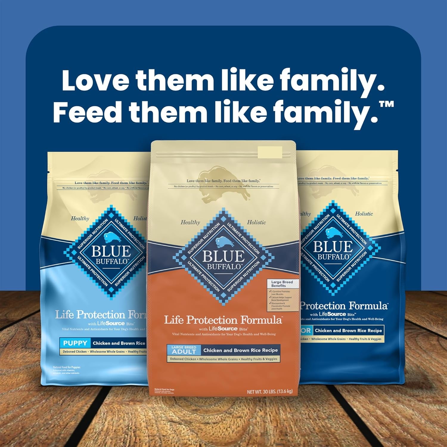 BLUE Life Protection Formula Large Breed Chicken & Brown Rice Dry Dog Food - 30 lb