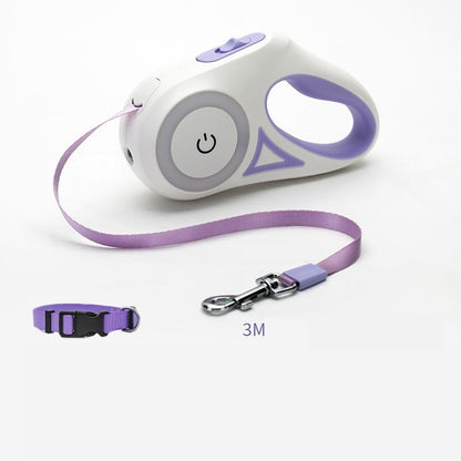Auto-Retractable Leash + Collar – With Spotlight 