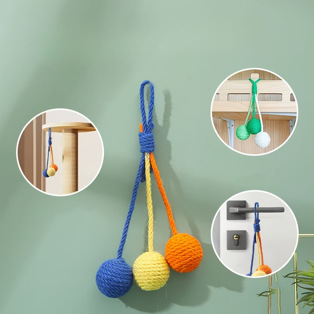 Sisal Hanging Cat Scratcher Set (3 pcs)