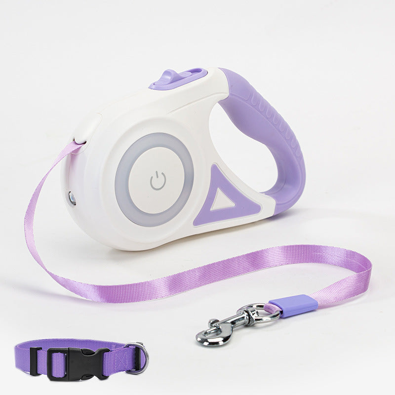 Auto-Retractable Leash + Collar – With Spotlight 