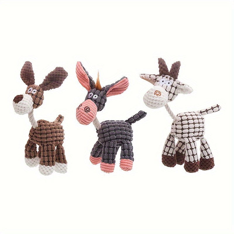 Puppy Plush Squeaky Toys Set