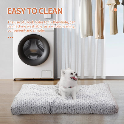 Fluffy Rose Velvet Pet Bed – Extra Soft & Washable