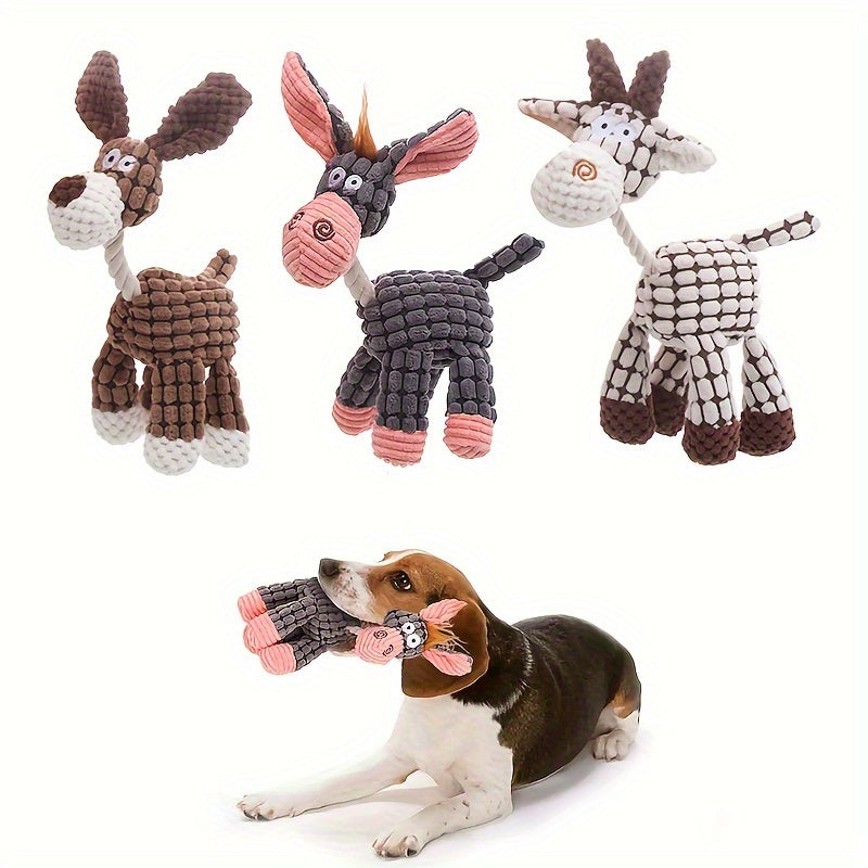 Puppy Plush Squeaky Toys Set