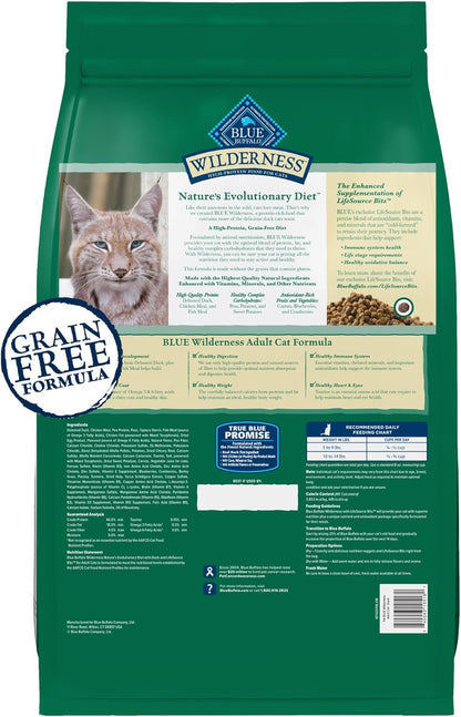 Blue Buffalo Wilderness Natural Duck Dry Cat Food - 11 lb