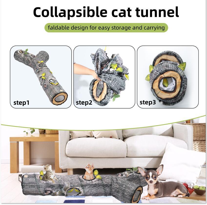 Tree Tunnel Cat Toy – Foldable & Fun