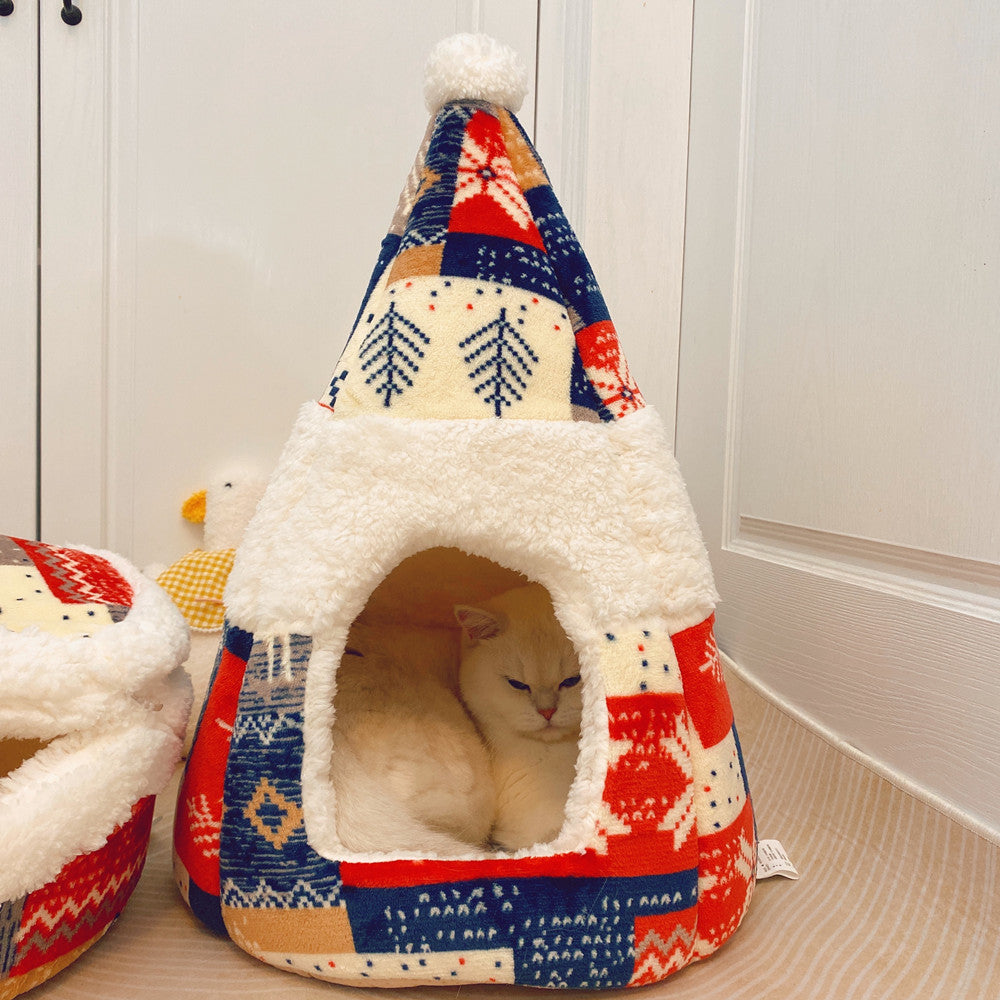 Lamb Fleece Cat Nest – Warm & Fuzzy