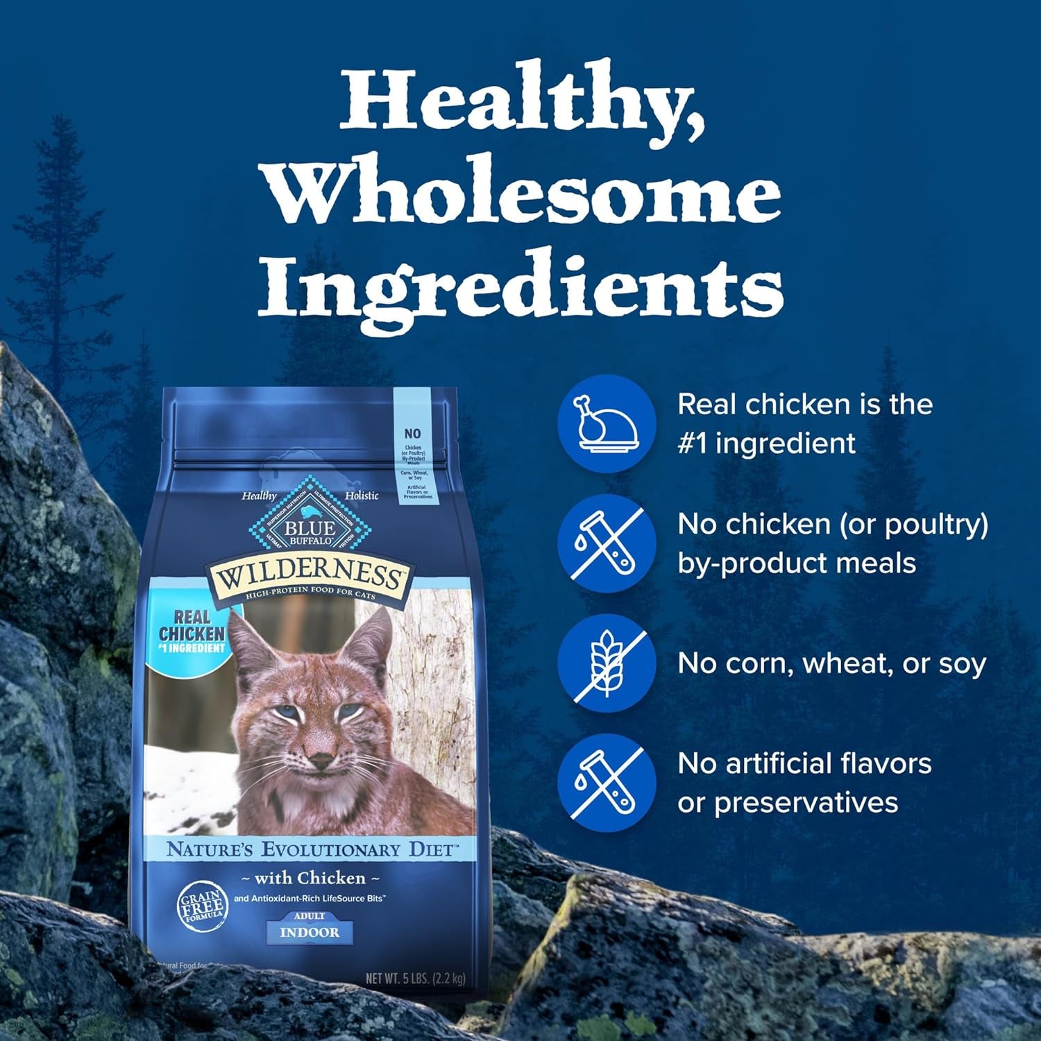 Wilderness Chicken High-Protein Grain-Free Dry Cat Food – 11 lb