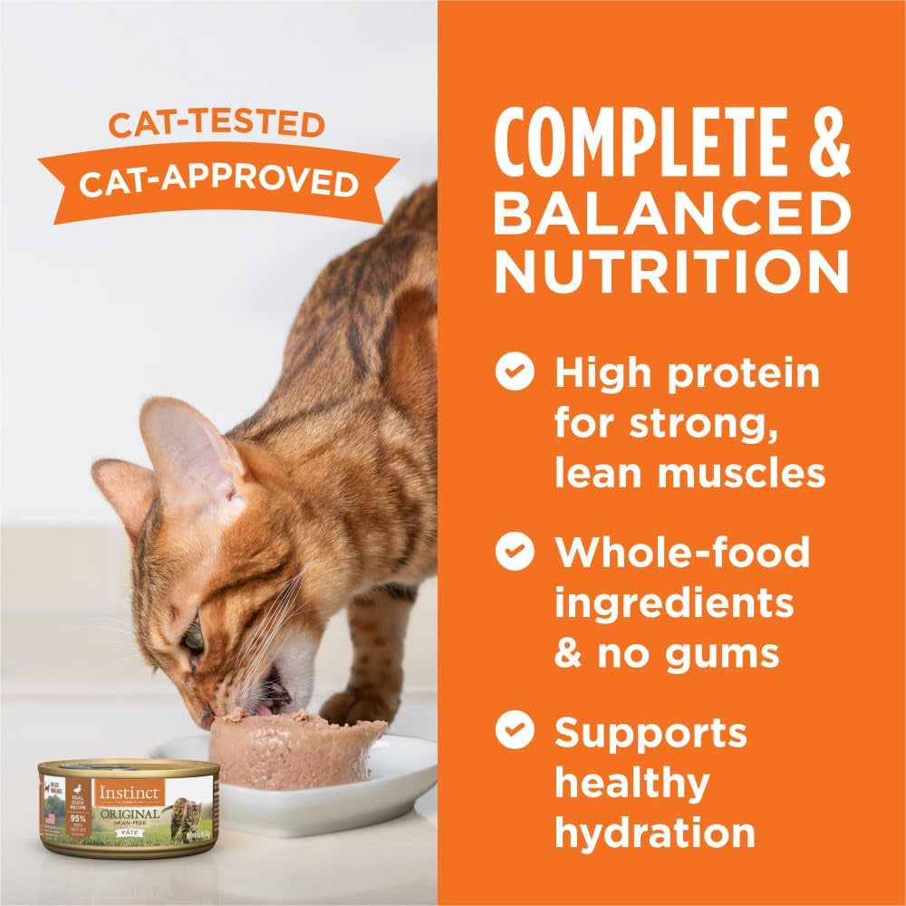 Original Duck Pâté Grain-Free Wet Cat Food – 5.5 oz x 12 Pack