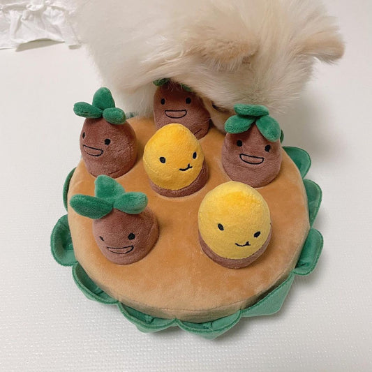 Sweet Potato Squeaky Toy – Cute & Chewy Fun