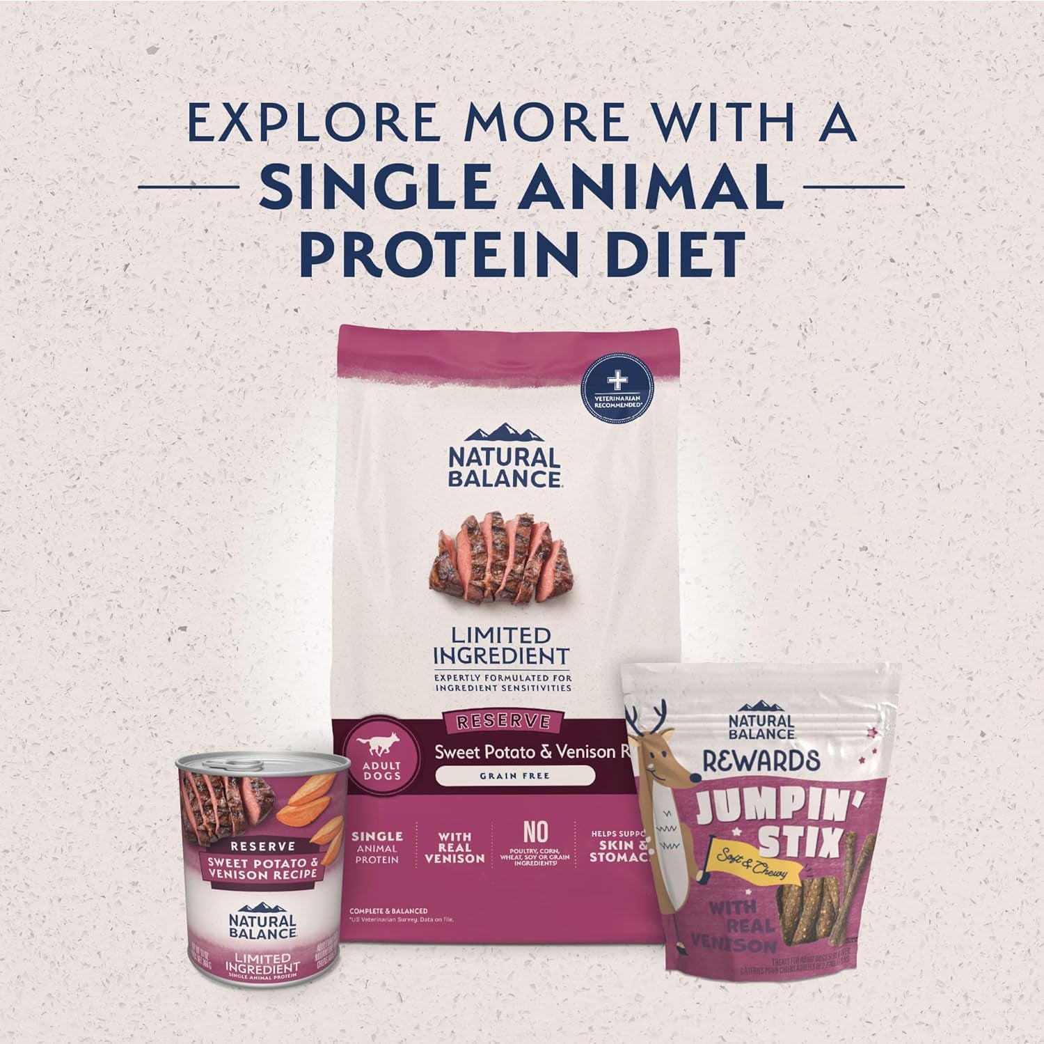 Natural Balance Sweet Potato & Venison Dry Dog Food – 4 lb