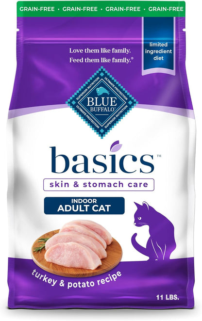 Basics Turkey & Potato Grain-Free Indoor Dry Cat Food – 11 lb