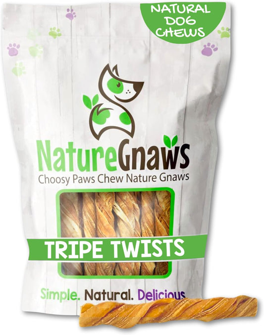 Tripe Twists Natural Beef Dog Chews – 4–5" (20 Count)