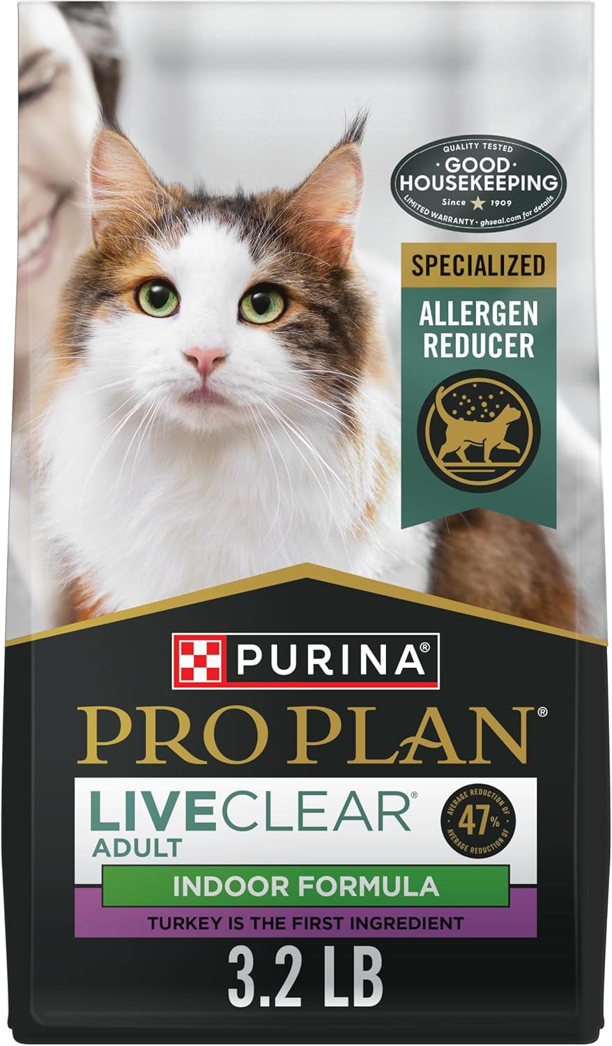 Indoor Turkey & Rice Cat Food Allergen-Reducing Formula – 3.2 lb